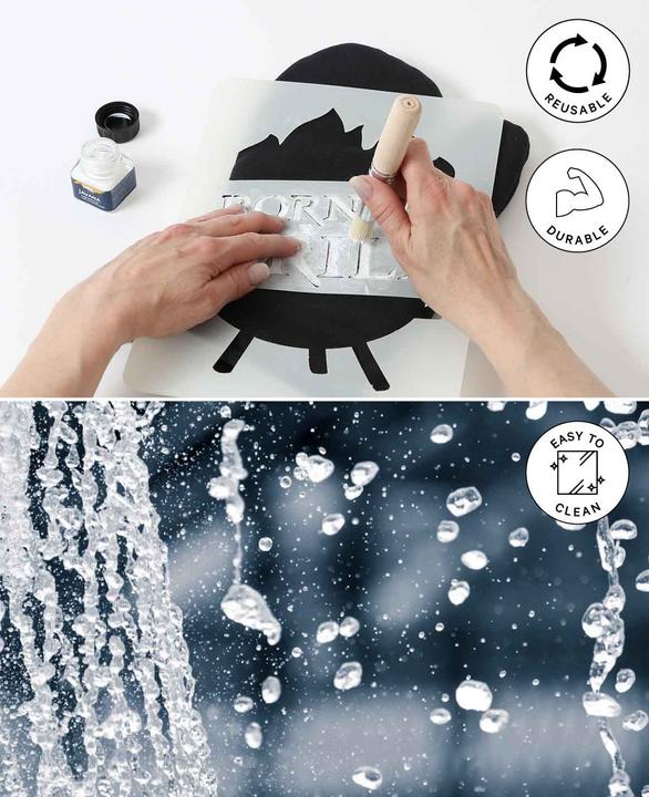 Actual product image I Am Creative Happy Birthday stencil, A5