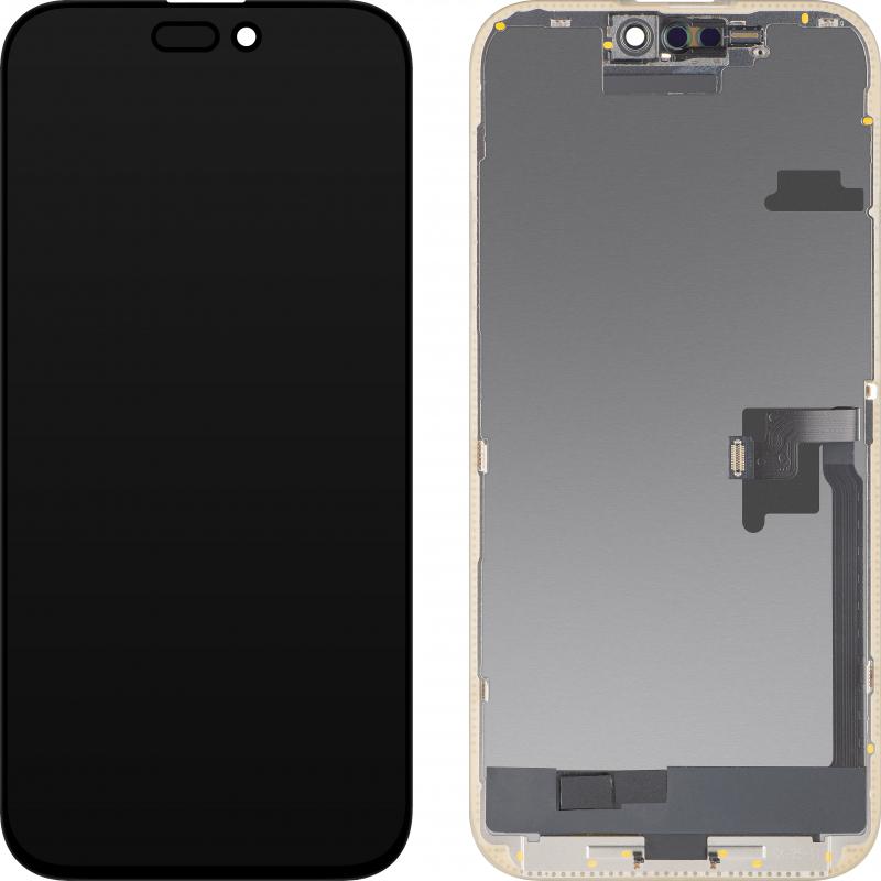 MP Display Unit fur iPhone 16 Pro Max, OLED FHD Diagnostic Version, Aftermarket, Black (Display), Pezzi di ricambio per dispositivi mobili, Nero