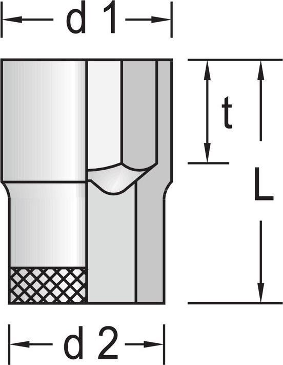 Actual product image Gedore 19 20 Socket 1/2", hexagonal, 20 mm (20 mm)