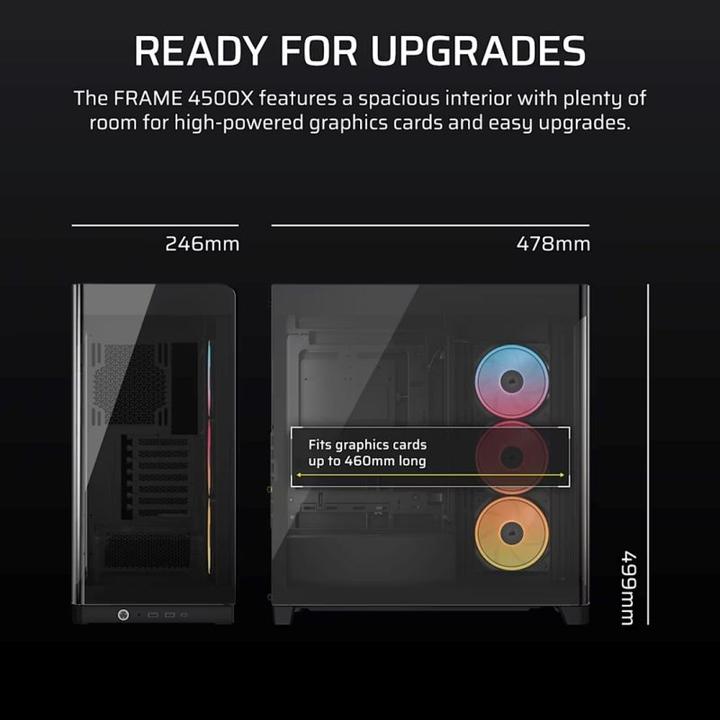 Immagine prodotto Corsair FRAME 4500X LX-R RGB (ATX, E-ATX, mATX, Mini-ITX)