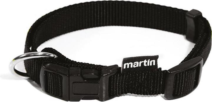 Martin Halsband Basic Nylon Zwart (40, 41, 42, 43, 44, 45, 46, 47, 48, 49, 50, 52, 54, Hund, Allgemein, Hundesport, Spazieren)