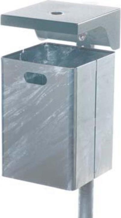 Image du produit kaiserkraft Corbeille pour l'extérieur, galvanisée à chaud (50 l)