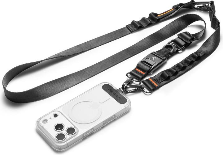 Spigen Da30m Universaler Lanyard-Tragegurt Crossbody Schwarz