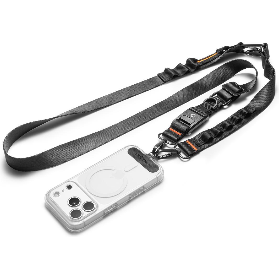Spigen Da30m Universaler Lanyard-Tragegurt Crossbody Schwarz, Accessori per cellulare, Nero