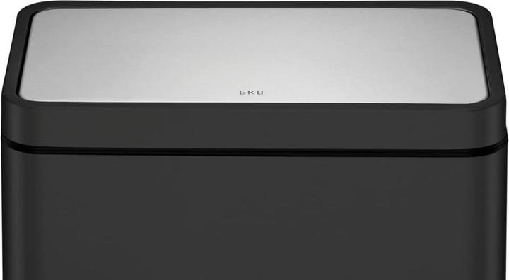 Actual product image EKO Waste separation system X-Cube pedal bin black 2 x 20 L made of brushed stainless steel with (40 l)