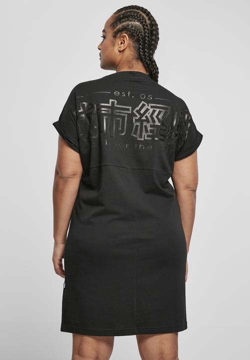 Actual product image Urban Classics Ladies Cut On Sleeve Printed Tee Dress (S)