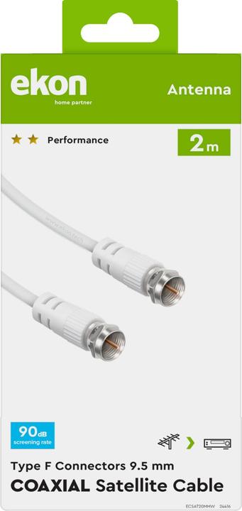 Immagine prodotto Ekon Cavo satellitare, connettori tipo F maschio a maschio Tipo F (Cavi antenna)