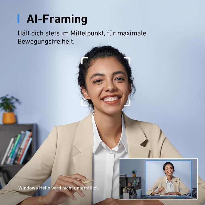 Actual product image Anker 4K Webcam mit KI-Autofokus & Geräuschunterdrückung (12 Mpx)