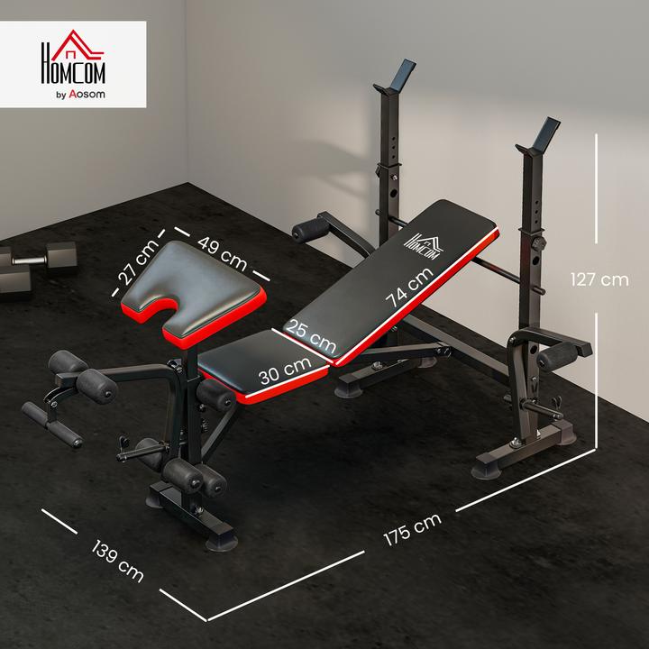 Actual product image Homcom Hantelbank Stahl, Kunststoff Schwarz