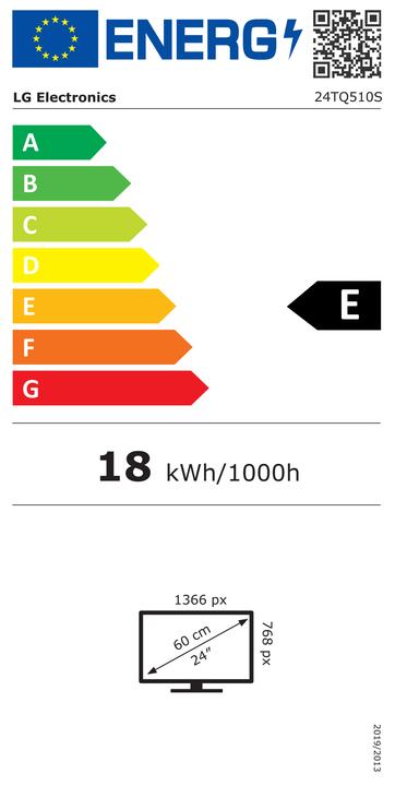 Energie-Label LG 24TQ510SPZ 24 HD Ready SmartTV WLANMonitor, E (23.60", TQ51, LED, HD ready, 2022)