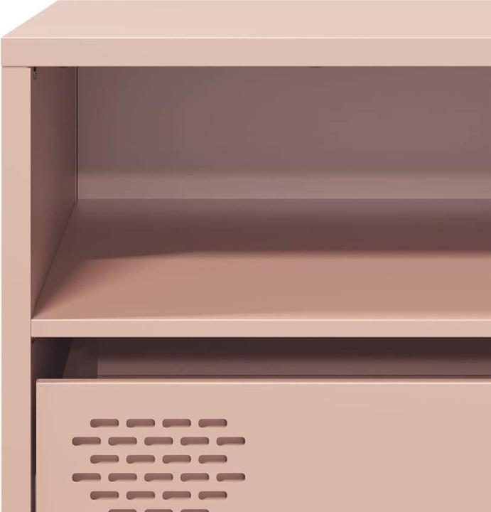 Produktbild vidaXL TV Schrank Lowboard Fernsehschrank Fernsehtisch Rosa Kaltgewalzter Stahl (135 x 39 x 43.5 cm)