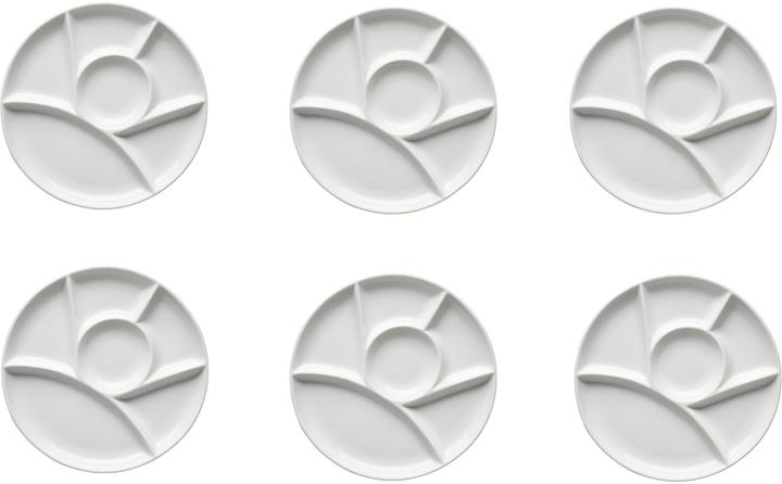 Mäser Fondue-Teller rund 22 cm, 6 Stück, Weiss