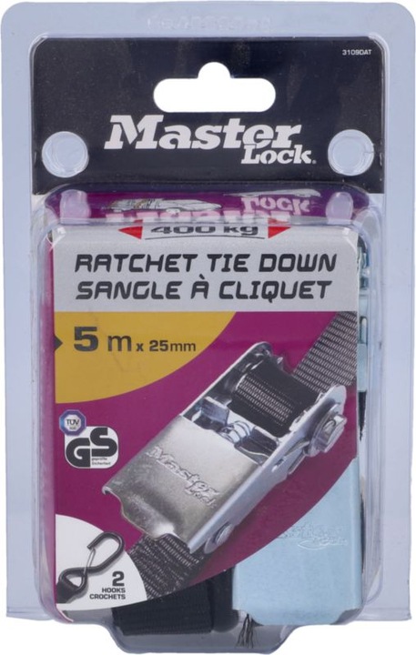 Immagine prodotto Master Lock Cinghia di fissaggio con cricchetto e gancio a S