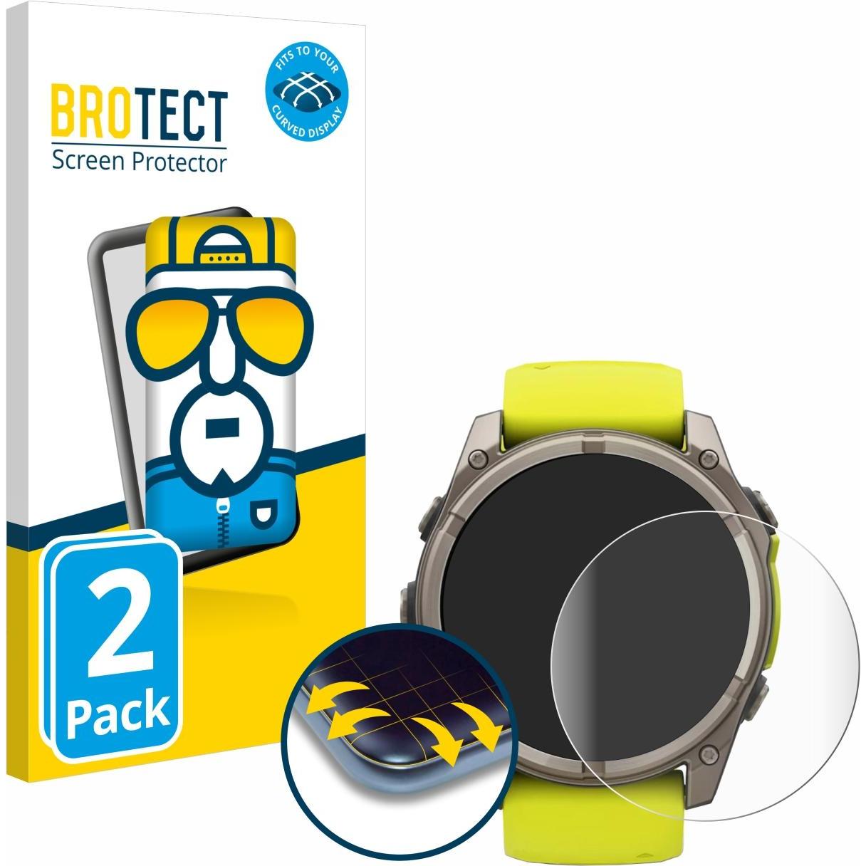 BROTECT Fullscreen Schutzfolie Displayschutz Folie Klar Transparent, Smartwatch Schutzfolie, Transparent