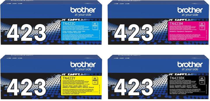 Produktbild Brother Original TN423 Toner 4er Multipack, cyan, magenta, gelb, schwarz
