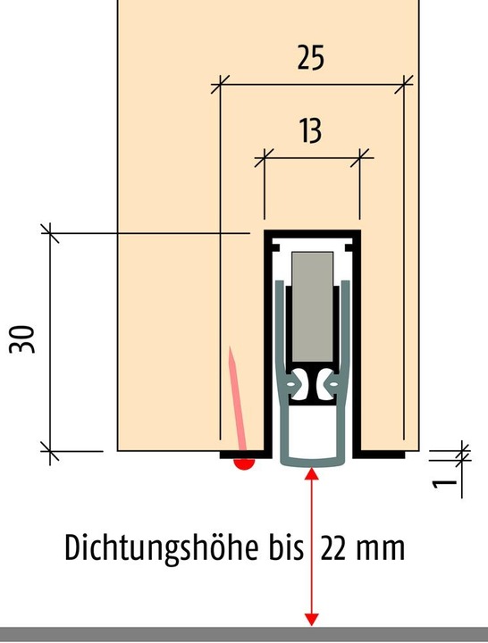 Actual product image Planet Door drop-down seals FT-plus