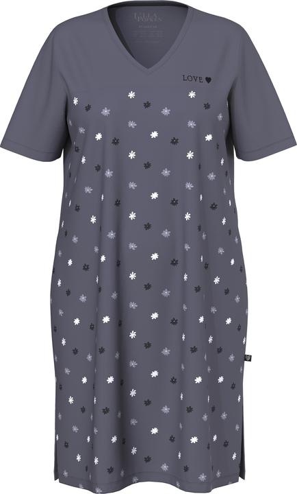 Produktbild Ulla Popken Bigshirt, Blüten, Stickerei, V-Ausschnitt, Halbarm (50, 52)