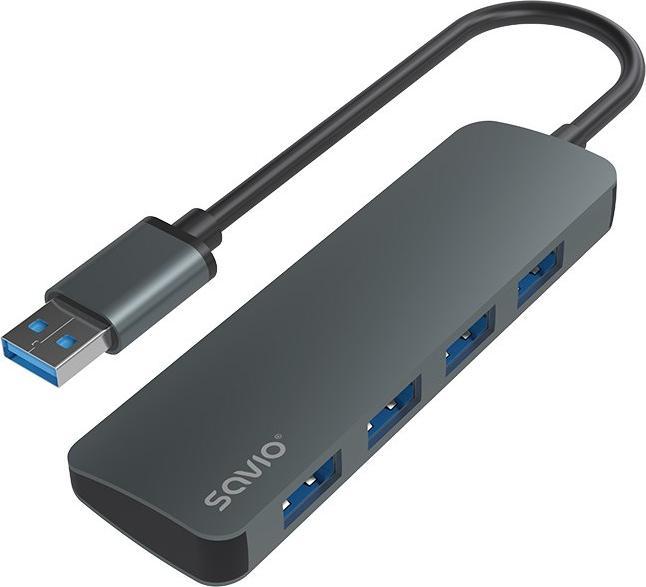 Produktbild Savio 4-Port-HUB USB 3.1 Gen 1, AK-53 (USB-A, 4 Ports)
