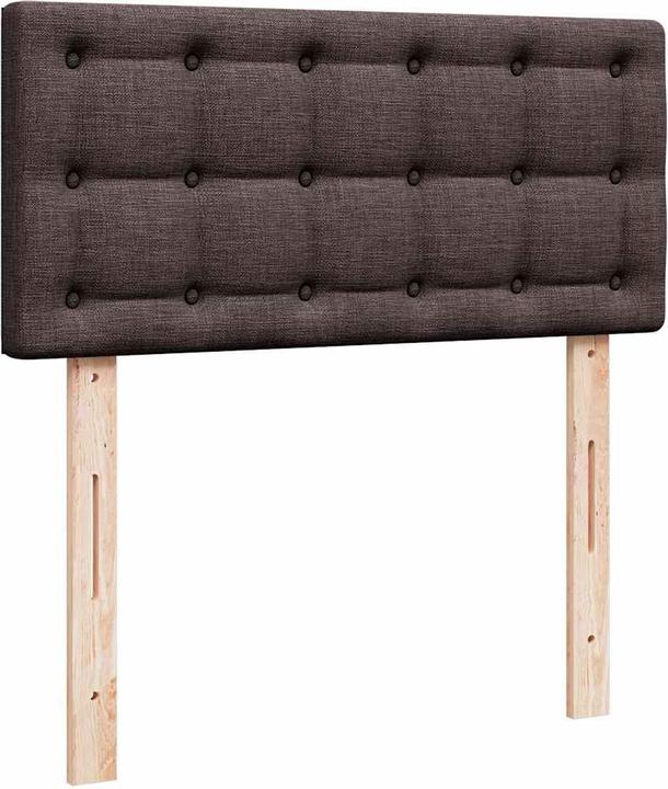 Produktbild VidaXL Boxspringbett Polsterbett Bett mit Matratze Dunkelbraun 80x200cm Stoff (80 x 200 cm, 80 x 200 cm)
