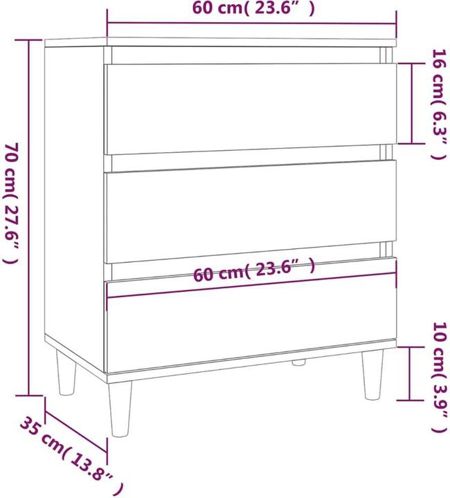 Image du produit vidaXL Sideboard (60 x 35 x 70 cm)