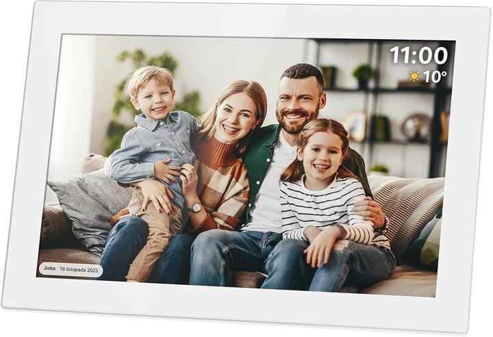 Image du produit Krüger&Matz Kruger&Matz cadre photo numérique FRAMEO Wi-Fi 10 1" blanc (10.10")