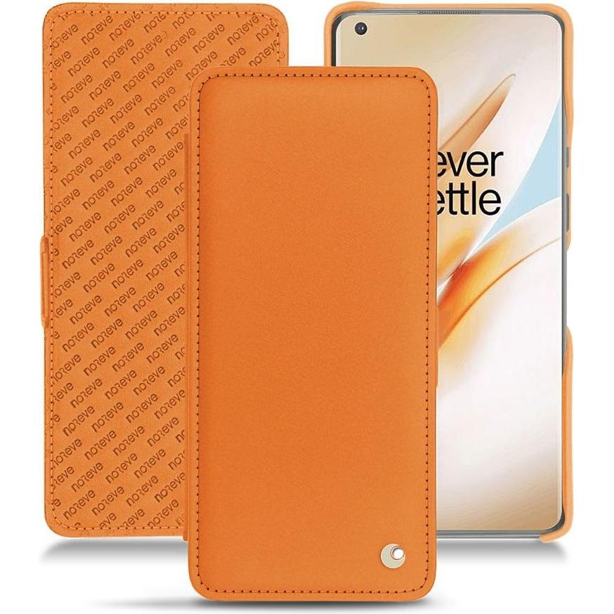 Noreve Lederschutzhülle horizontal (OnePlus 8 Pro), Smartphone Hülle, Orange