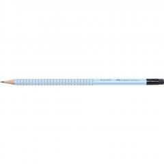 Produktbild Faber-Castell Grip 2001 B Bleistift mit Radiergummi, blau (12 Stück) (B, 12 x)