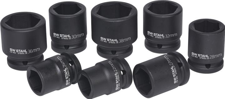 Actual product image SW-Stahl 07900L Power sockets 3/4 inch, 8 pcs. 22-38 mm