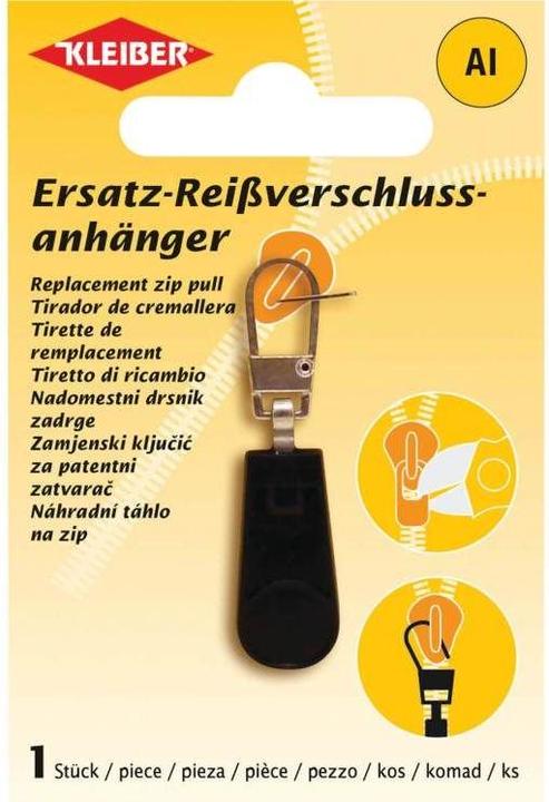 Actual product image Kleiber Zipper puller black 1 pc