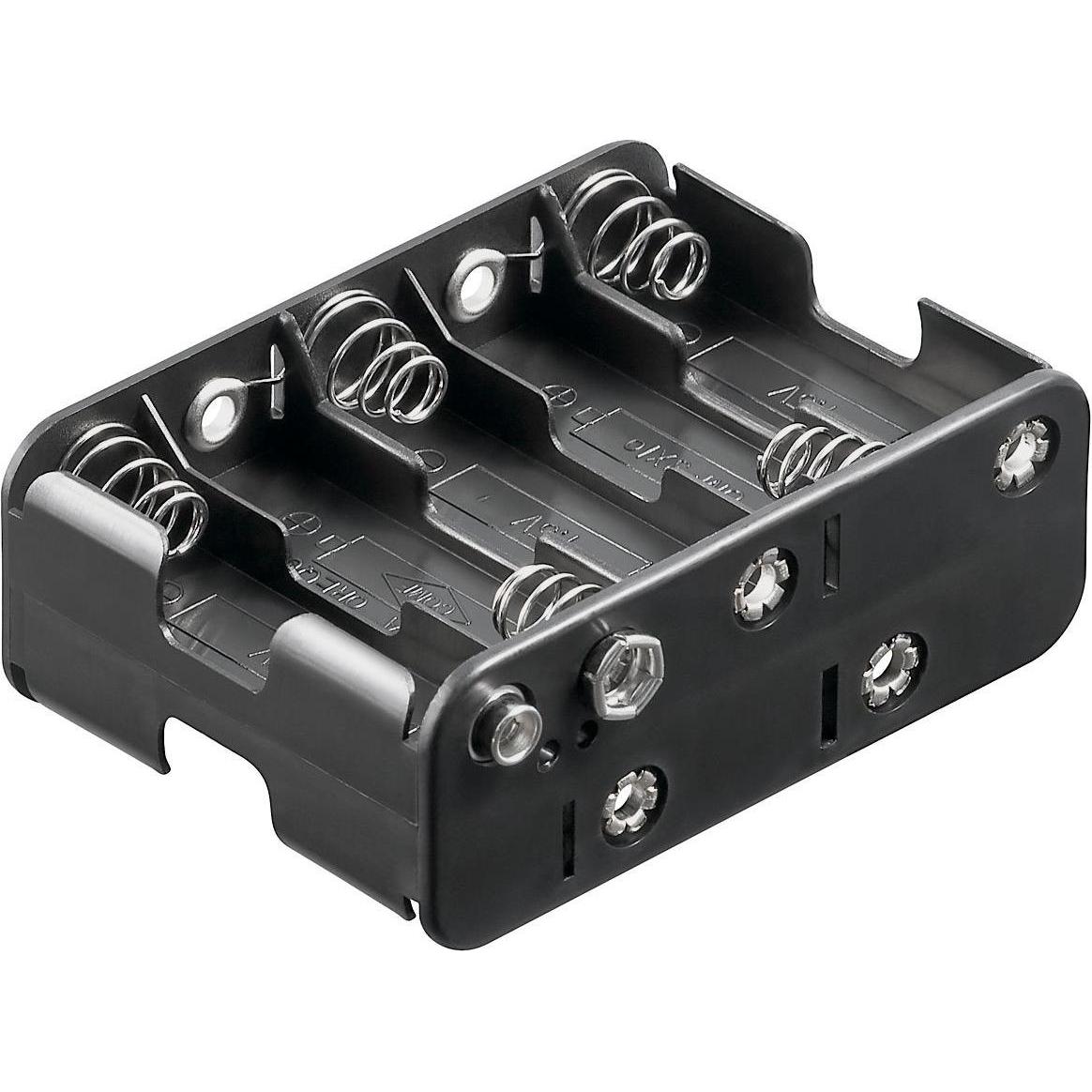 Goobay Mignon Batteriehalter, Batterie Zubehör, Schwarz