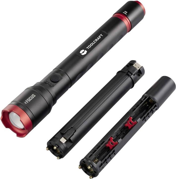 Image du produit Toolcraft Handlampe verstellbar, Einstellbare Punktgrösse, mit Stroboskopmodus (35 cm, 5000 lm)