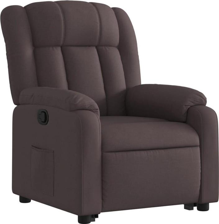 Actual product image vidaXL Relax armchair with stand-up aid armchair TV armchair dark brown fabric