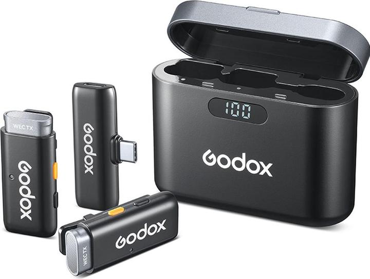 Actual product image Godox WES USB C 2X Transmitter Receiver Charger Kit