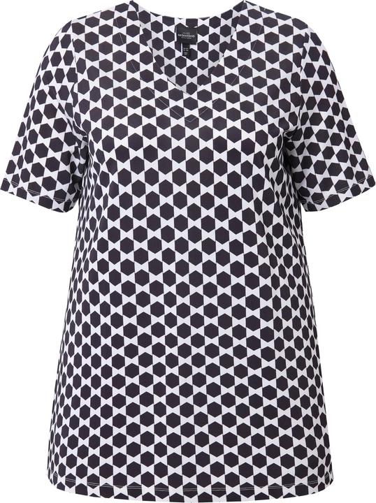 Immagine prodotto Ulla Popken Maglia dal taglio svasato in tessuto piqué fluente con scollo a V e mezze maniche (54)