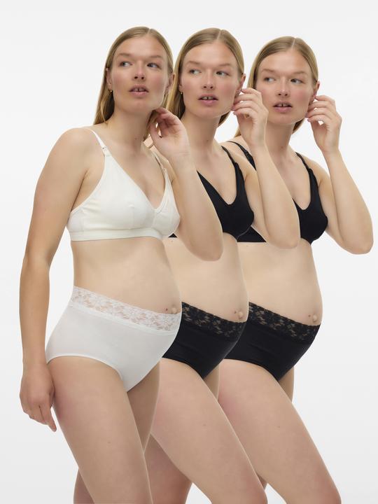 Produktbild Mamalicious 3er-Pack Umstands-Unterhose Hipster Höschen (L, 3er Pack)