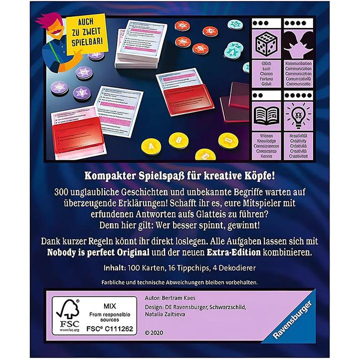 Produktbild Ravensburger Nobody is perfect Mini Edition (Deutsch, 2 - 4 Spieler)