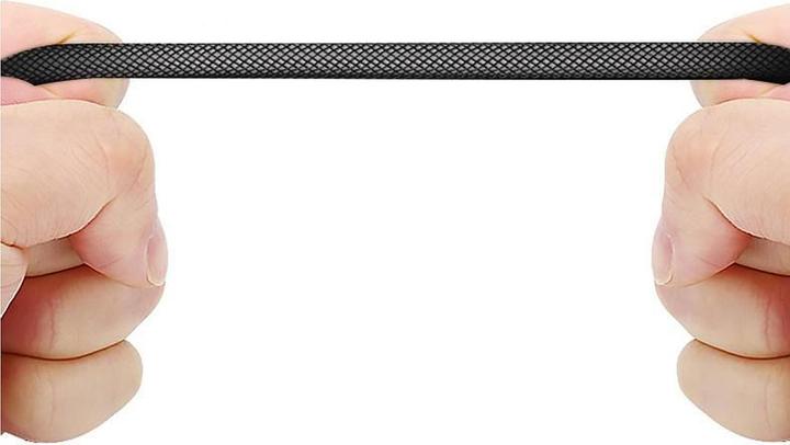 Actual product image Reekin Cable (USB-C) 1 metre (Black-Fishing Net) (1 m, USB 2.0)