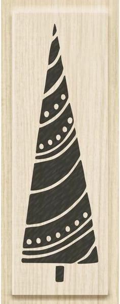 Heyda Stamp fir tree with garland, 2.1 x 7 cm
