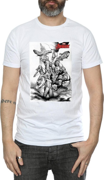 Produktbild Avengers Assemble Team Sketch TShirt (M)