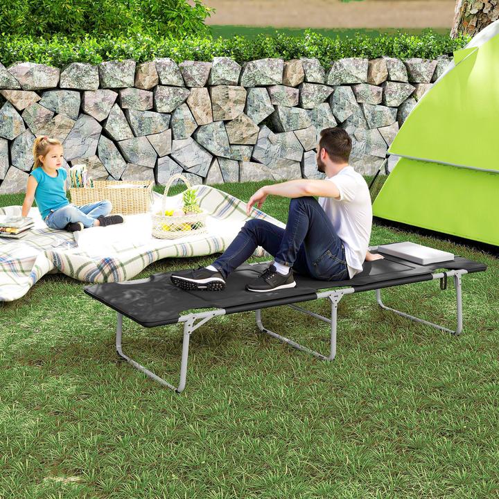 Actual product image Outsunny Camping bed with non-slip feet