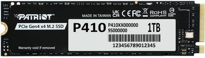 Produktbild Patriot SSD 1TB M.2 P410 PCIe 4.0 5000/4500 (1000 GB, M.2, M.2 2280)