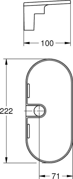 Image du produit Grohe Vitalio Universal QuickFix tablette de douche pour barre de douche, chromée