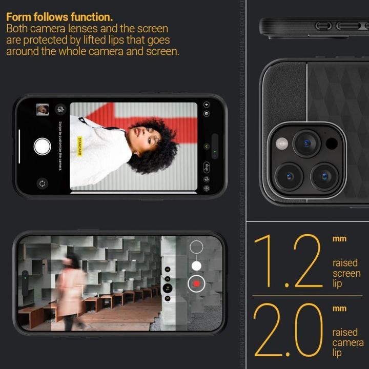 Actual product image Caseology Parallax MAG iPhone 15 Pro 6.1" Magsafe Czarny/Matte Black ACS06749 (Apple iPhone 15 Pro)