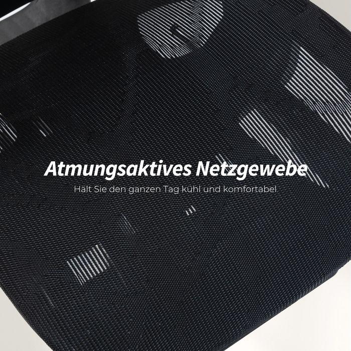 Image du produit Swisshandel24 Bürostuhl, ergonomisch, verstellbare Lenden- u. Kopfstütze, Schwarz (45 - 55 cm)