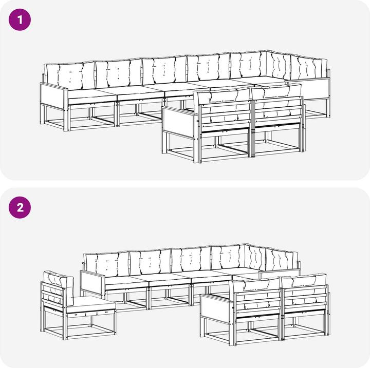 Produktbild vidaXL Outdoor-Sofa