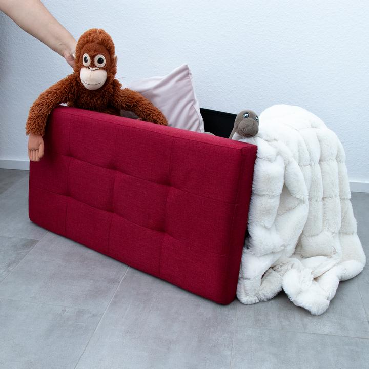 Actual product image Intirilife Bench 76x38x38 cm in CHERRY RED (76 cm)