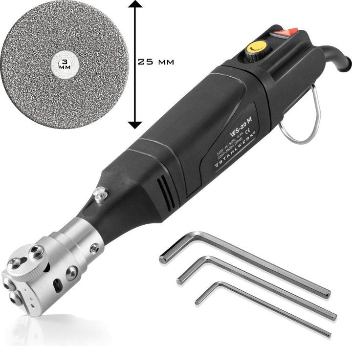 Produktbild Stahlwerk Wolframschleifgerät WS-20 M mit 125W für Wolframelektroden 1,6-3,2 mm (Geradschleifer, 125 W)