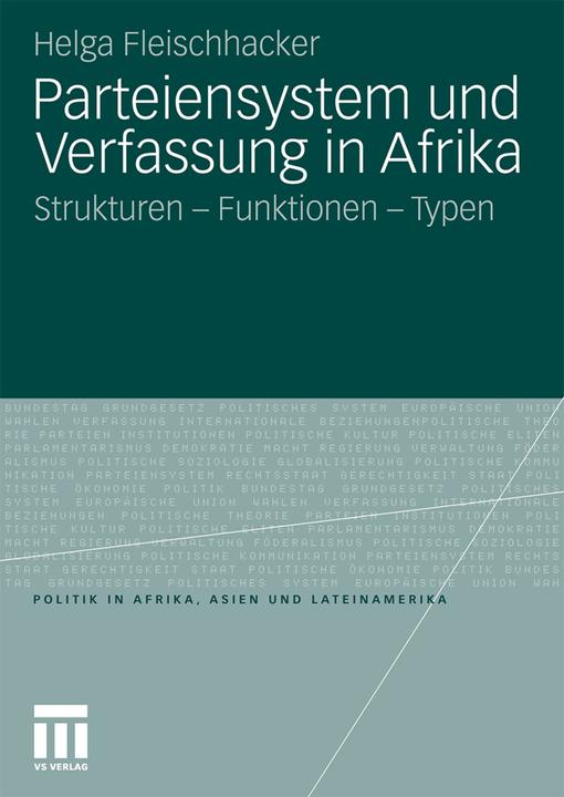 Produktbild Parteiensystem und Verfassung in Afrika (Deutsch, Helga Fleischhacker, 2010)