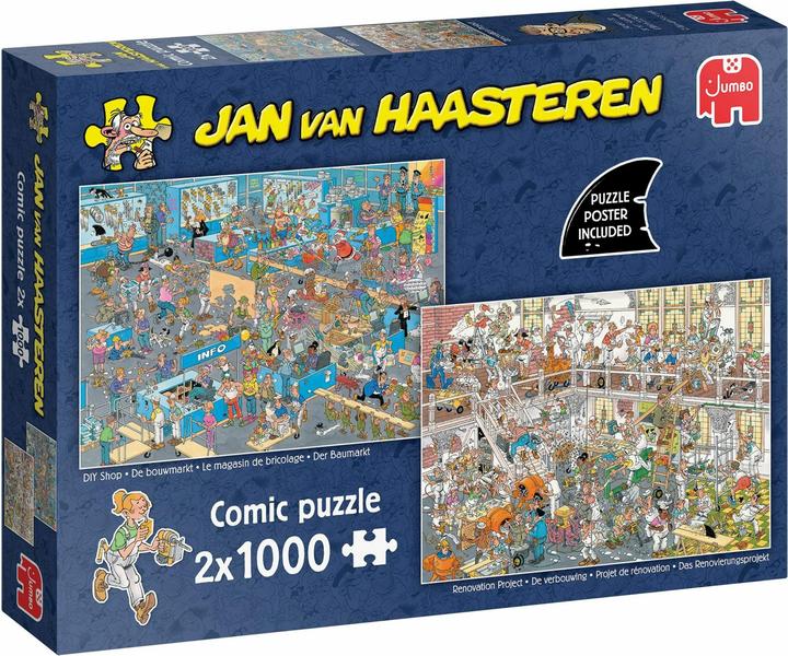 Produktbild Jumbo Jan van Haasteren - Das Renovierungsprojekt & Der Baumarkt (2x1000 Teile) (1000 Teile)