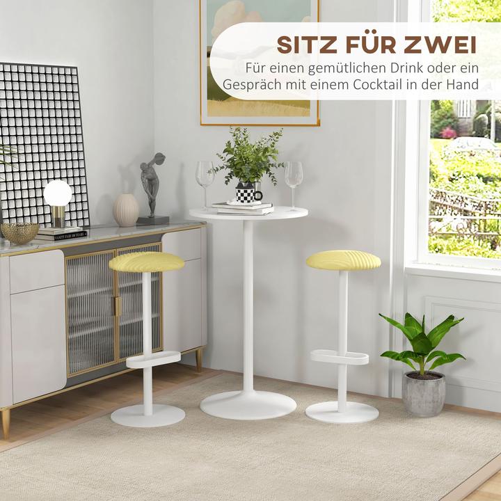 Produktbild Homcom Bartisch mit rutschfesten Fusspad (Ø 60 x 102 cm)